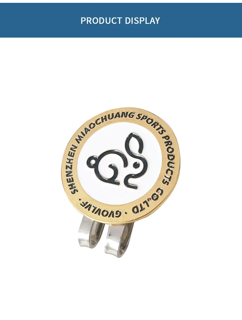 Description Picture 6 of item1pc GVOVLVF Golden rabbit Golf Ball Marker with Golf Hat Clip Great Gift for Any Occasion Premium Collection Removable For Mark