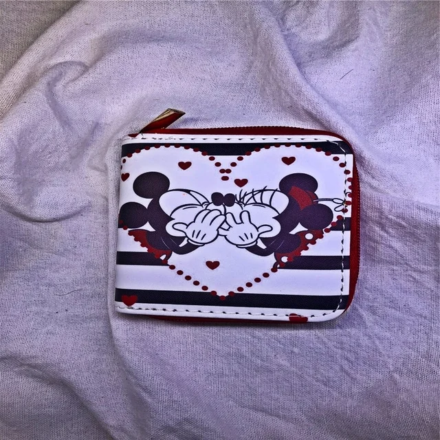 Disney2022 New Mickey Women's Wallet Cute Mini Coin Purse PU Zipper Multifunctional High Quality Luxury Fashion Women's Wallet 10-10-2.5cm