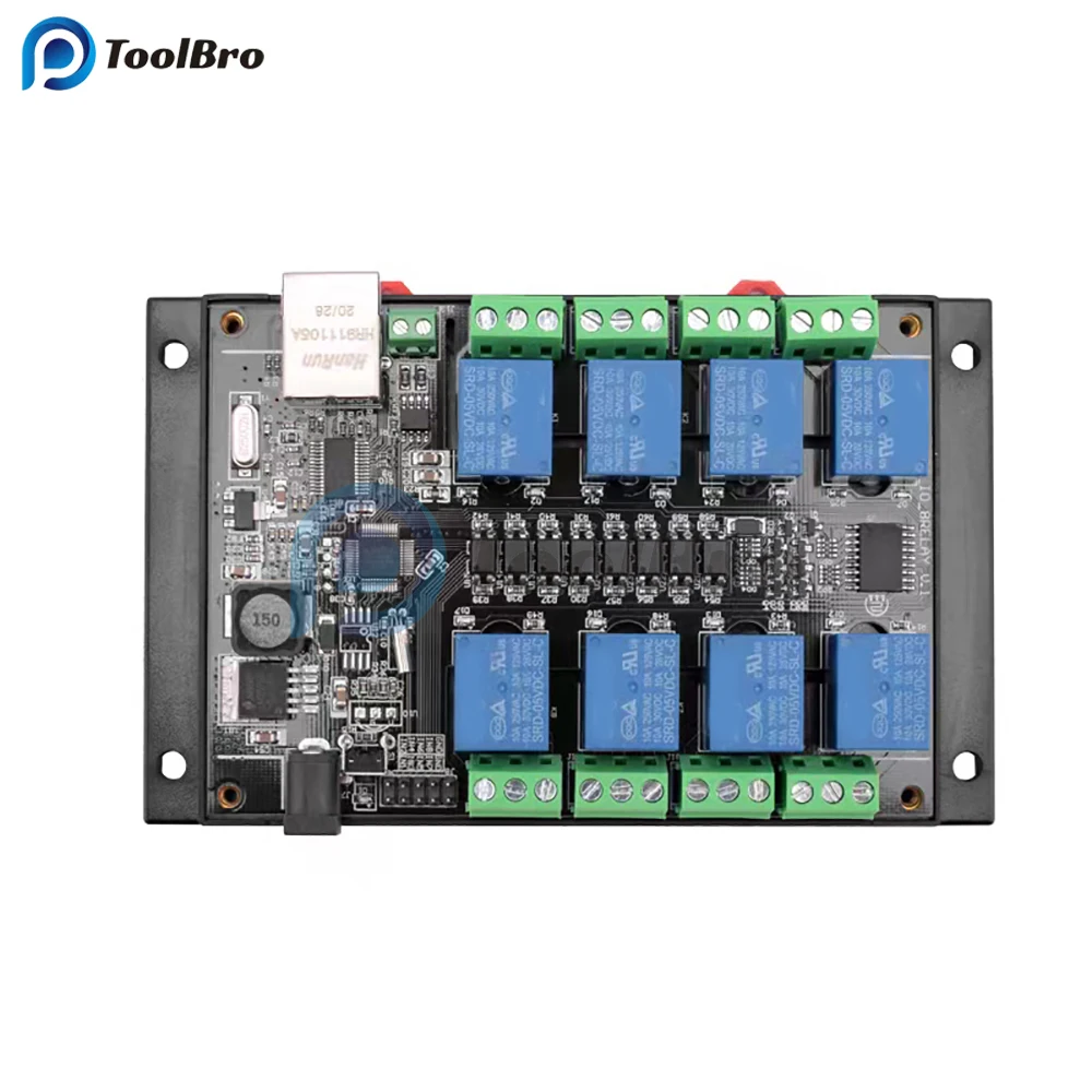 Ethernet RJ45 TCP/IP Relay Remote Control Controller Network Web Server 8 Channels Relay Module Board 250V/AC 10A with Case 2
