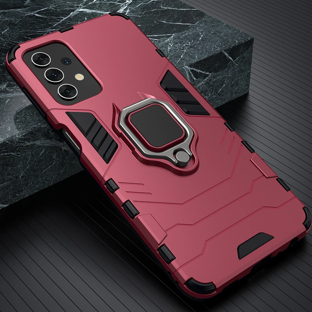 Shockproof Magnetic Ring Holder Stand Armour Phone Case