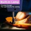 1set Portable Sewing Machine for Beginners Mini Electric Household Crafting Mending Overlock with 12 Stitches Presser Foot Pedal 4