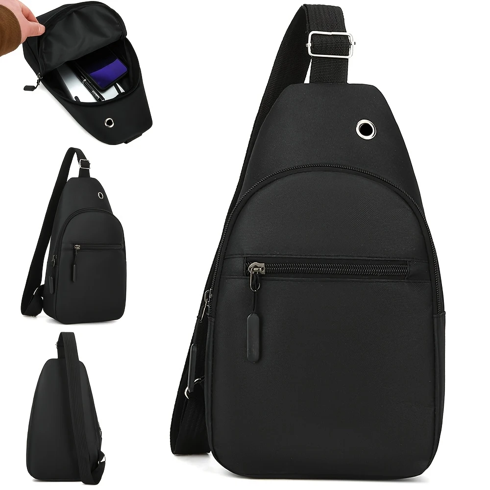Sac de poitrine en tissu Oxford, multi-compartiments, sac de voyage sportif, sac bandoulière décontracté, petit sac à dos à une épaule