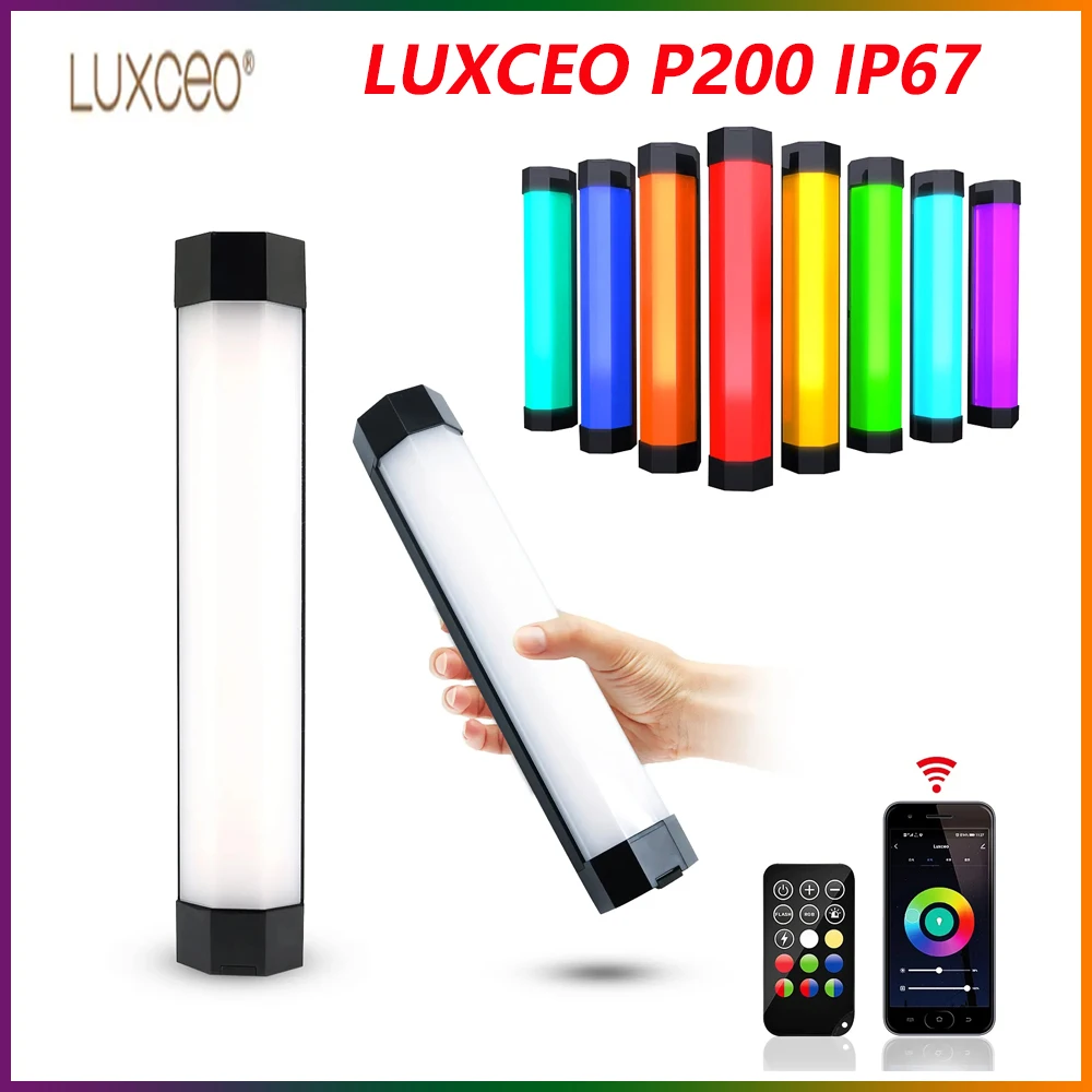 

LUXCEO P200 LED Photography Light Handheld RGB Light Tube Stick Video soft Light APP Remote Control vs 6C Pavotube