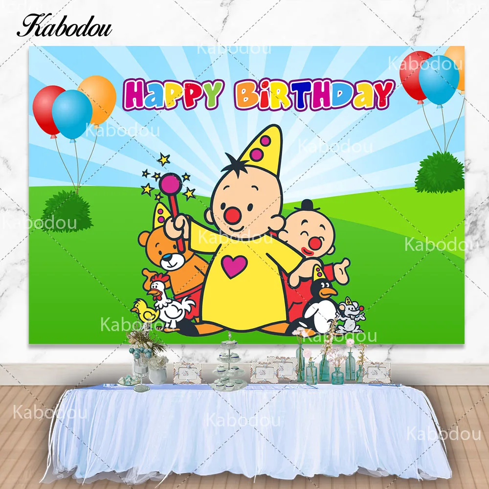Kabodou Bumba Photo Background Bambini Compleanno Baby Shower Fotografia Sfondo Clown Circus Vinyl Decor Banner Puntelli