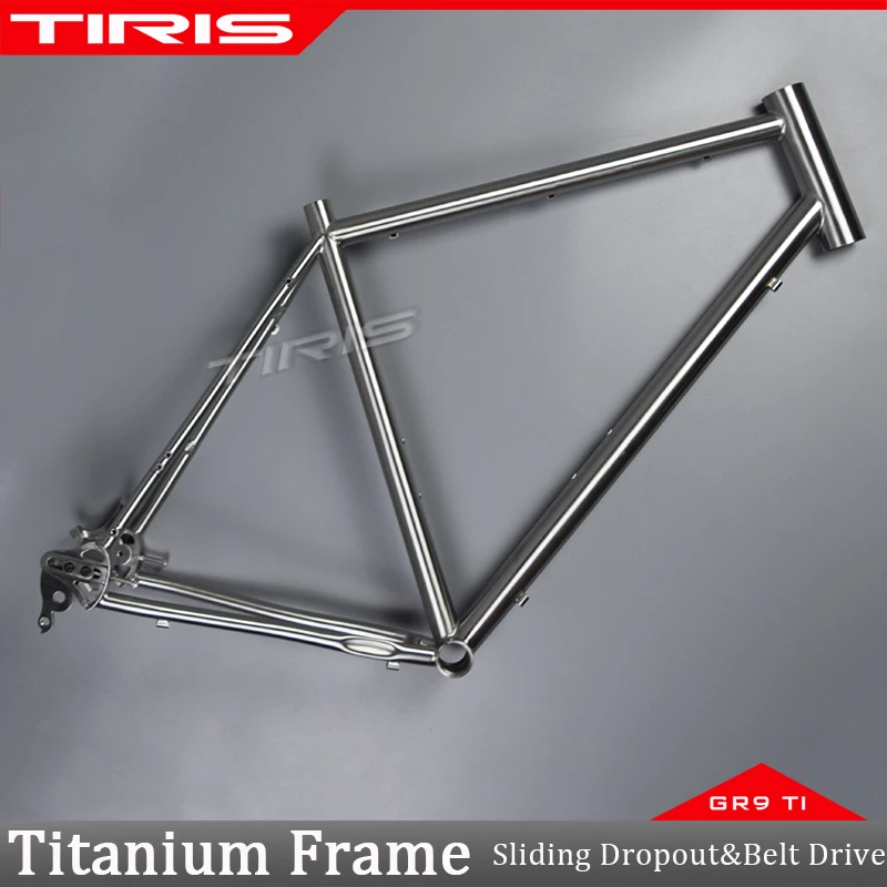 Tiris Titanium Gravel Bike Frame With Sliding Dropout Gates Belts Drive