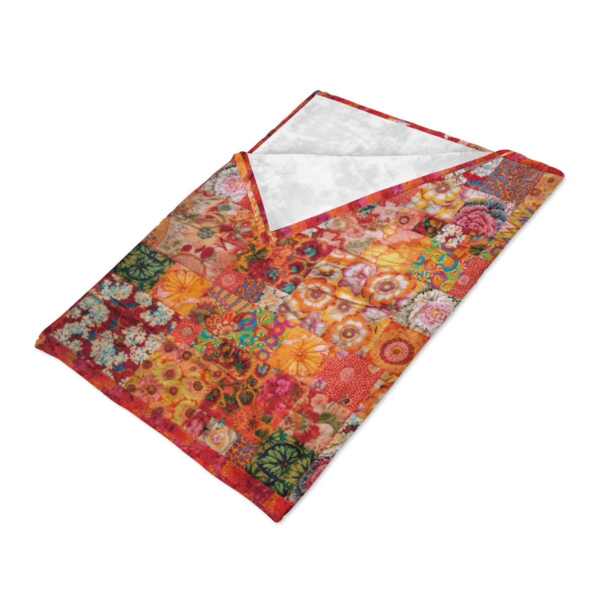 Manta estampada con patrón de flores bohemias, Adecuada para Sofas, Camas, Offices, Viajes, Sillas de Camping, Manta de Felpa Cálida, 1PC_voghion.com