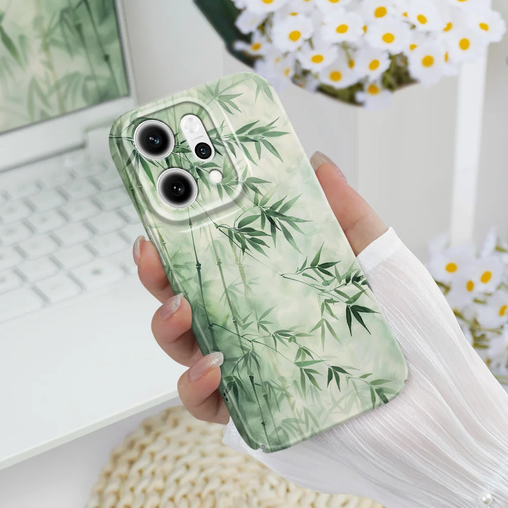 Green Bamboo Forest Phone Case - Elegant Eco-Friendly Hard Cover