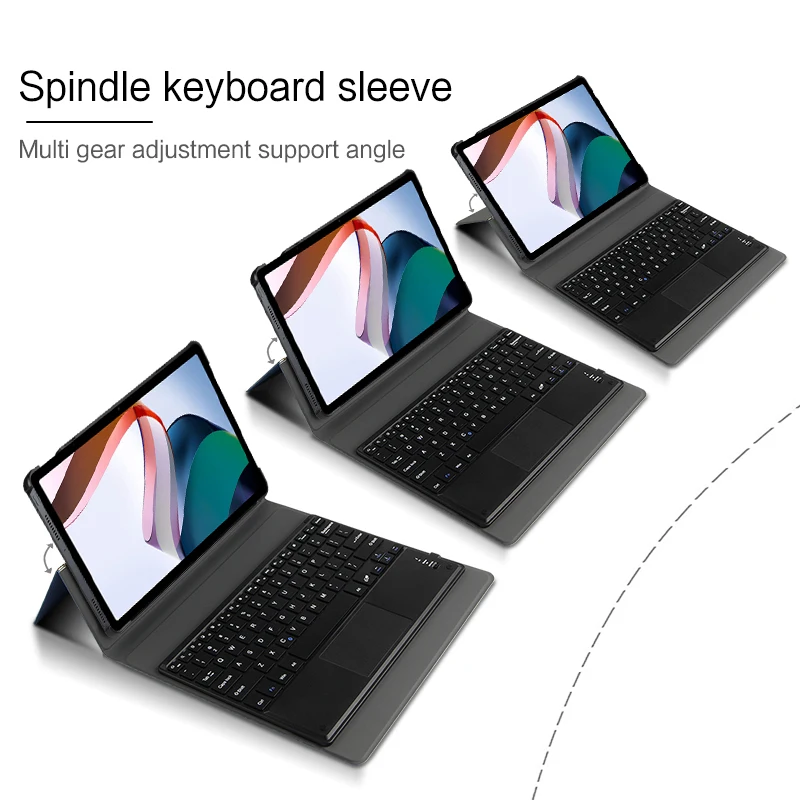 caso de teclado para xiaomi redmi almofada polegada tablet teclado bluetooth suporte protetor capa escudo com almofada toque funda