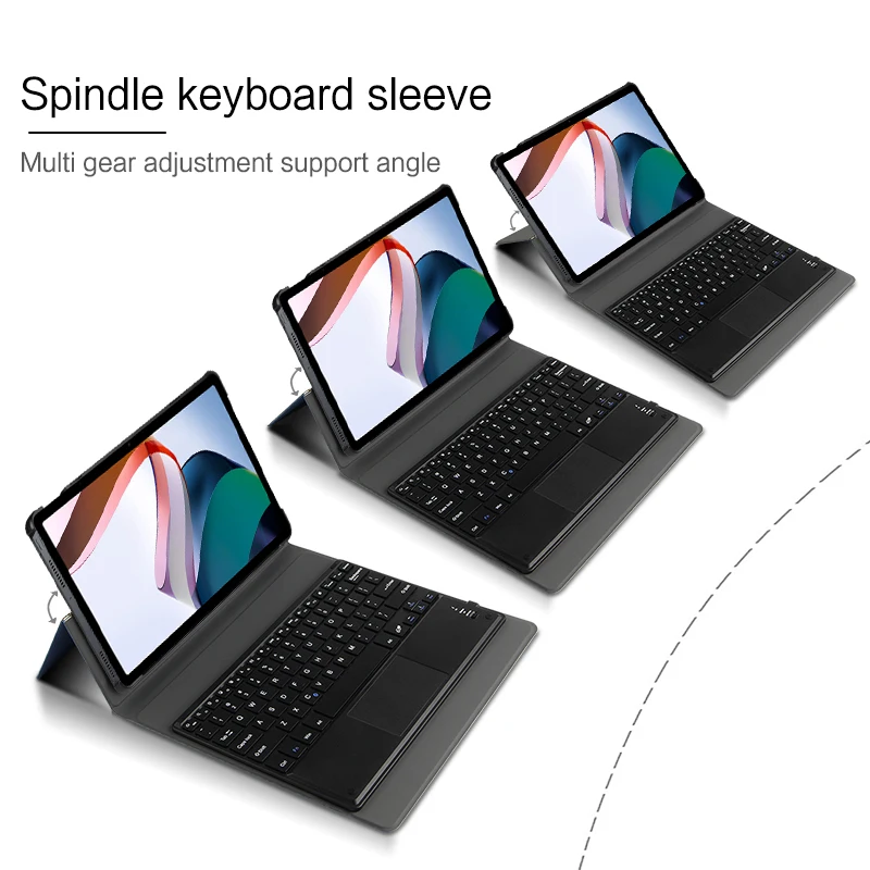 Capa de Teclado Ajiuyu para Xiaomi Redmi Pad 10.61 Tablet Bluetooth Capa Protetora Shell com Touchpad 2023 - Imagem 4