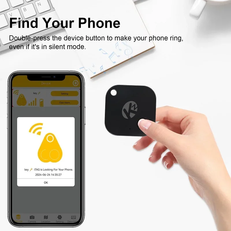 KZO Smart Bluetooth GPS Tracker ITag Wireless 10m BT Tracking Positioning Anti-loss Device MFI Rated Locator Key Pet Kids Finder