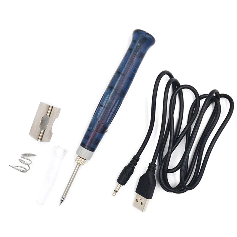 

Portable USB Soldering Iron Rework Indicator Light Handle Welding Outdoor Repair Tool