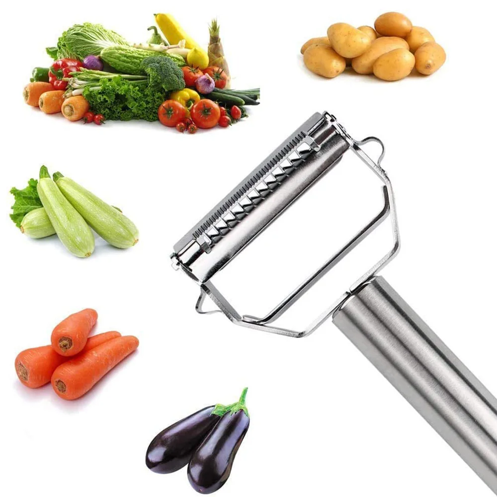 Swivel Fruit & Vegetable Peeler Set - 3-in-1 Stainless Steel Peeler &  Grater Set with Comfortable Handle Multifuntion Vegetable Julienne Fruit  Peeler for Potato, Carrot, Apple, Veggie, Fruit 