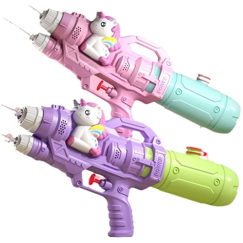Unicorns,Dinosaurs, ducks, twin sprinklers Water Summer Soaker Squirt Guns for Pool Yard Lawn Beach Party Games Water Toys 6