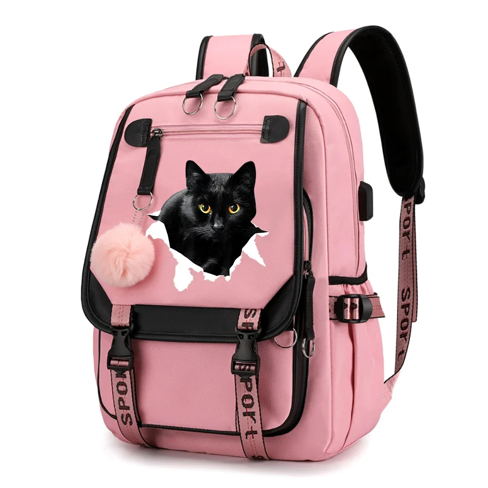 

Anime Backpack Funny Cat Kawaii Women School Backpack Bag Teenage Girl School Bag Usb Charging Bagpack Travel Bagpack Mochilas