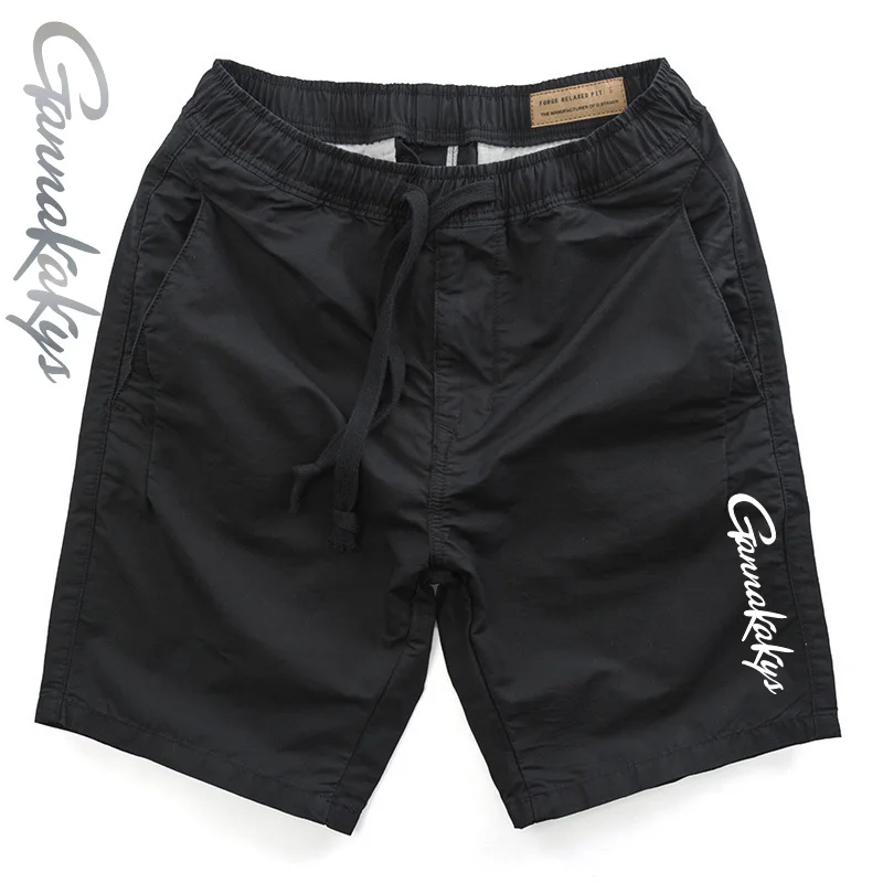 Outdoor Fishing Pants Men's Summer Lightweight Drawstring Solid Color Breathable Sports Shorts Beach Men's Shorts