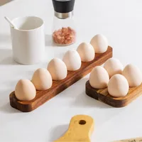 Vintage Wooden Egg Tray with 4/6 Compartments for Kitchen Storage Organization and Preventing Egg Breakage 1