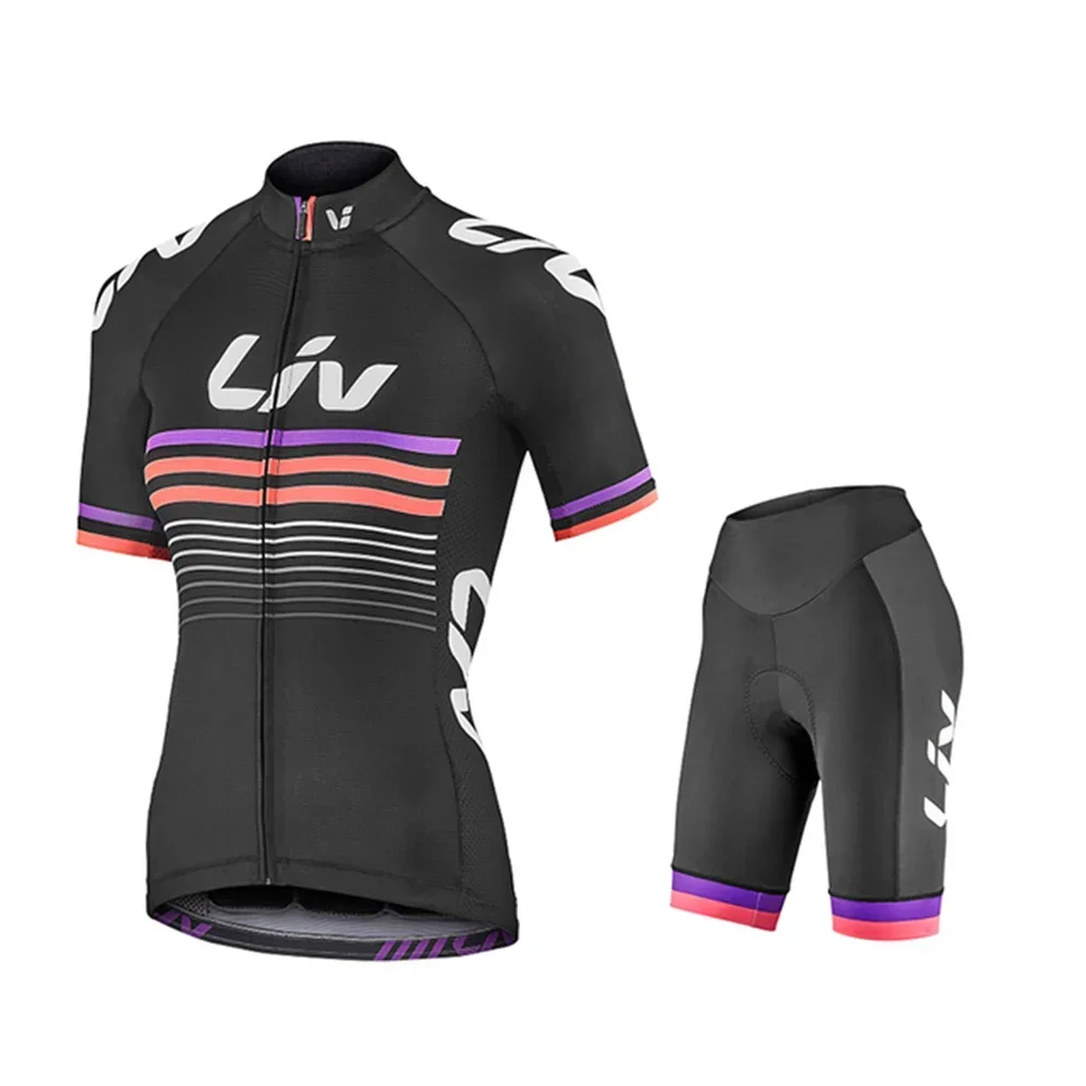 Women LIV Short sleeve Cycling Set Summer Women MTB Bicycle Cycling Clothing Ropa Ciclismo Jersey Set Spot delivery