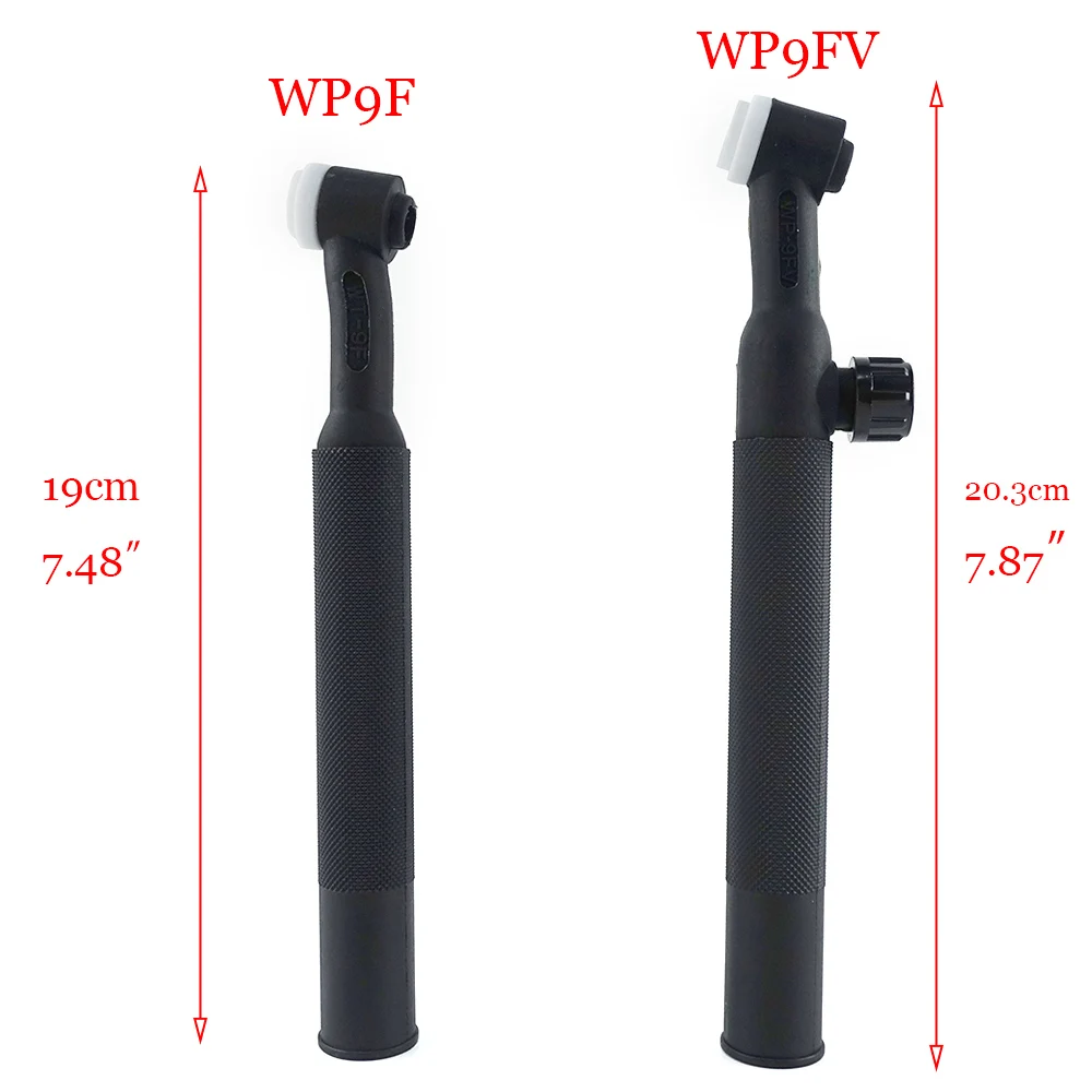 Gas Torch Welding Torch WP9 120A TIG Welding Torch Air Cooled Head Rotatable Argon Valve Flexible Neck for GTAW Welder