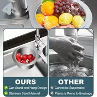 ตะกร้ากรองเศษอาหารในอ่างล้างจานแบบแขวน สแตนเลส สำหรับก๊อกน้ำในครัว 1-10 ชิ้น 5