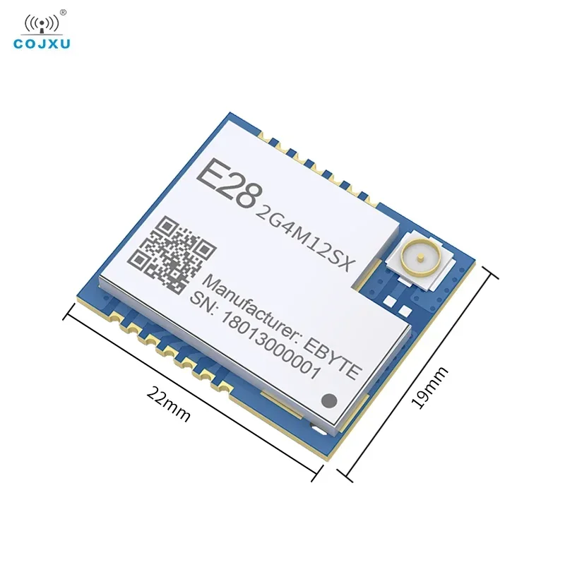 Wireless Module Lora SX1280 2.4GHz SMD E28-2G4M12SX 12dBm 3KM Ranging GFSK FLRC High Speed Low Power IPEX Antenna