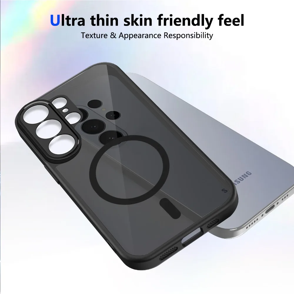 Luxuriöse Matte Hülle für Magsafe Stoßfester Schutz Harte Schutzhülle S26Ultra Magnetische Handyhülle für Samsung S26 Plus S 26 Ultra – Detail 2