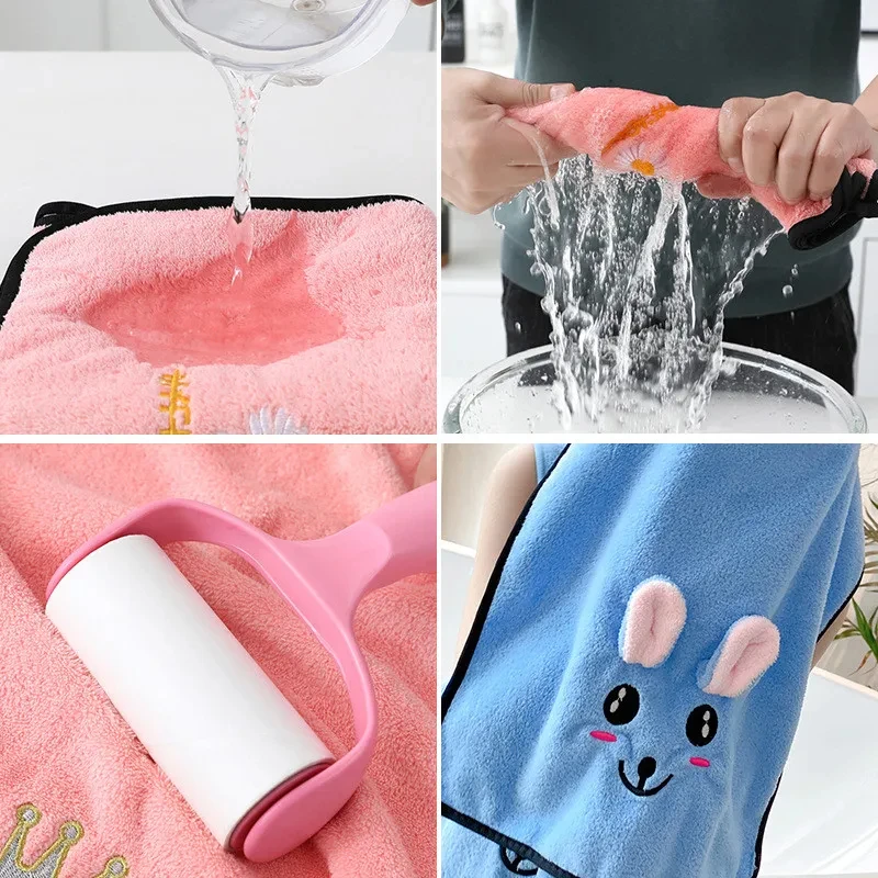 Children's Cute Cartoon Bath Towel Does Not Remove Hair Coral Velvet Absorbent Sling Home Bath Skirt Swimming Bath Towel 5