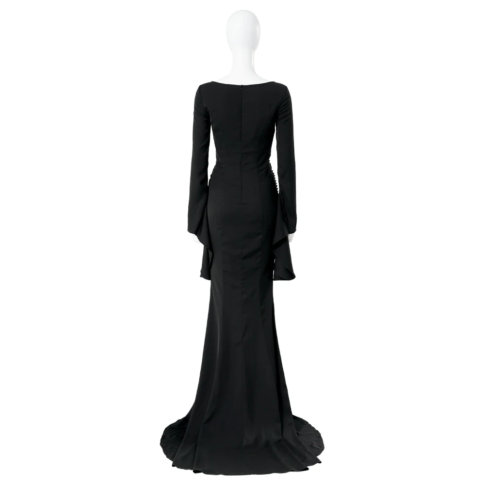 green emerald velvet dress Wednesday Addams-Inspired Black Mini Dress with Corset & Layered Skirt, Halloween Corset 28 main image 0