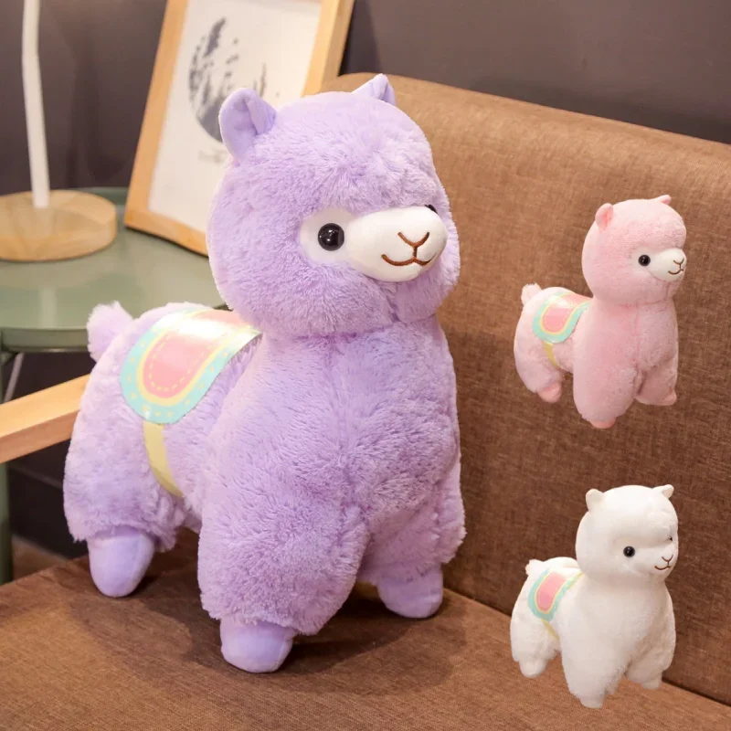 Sella Creativa Alpaca Peluche Simpatico Cartone Animato Animale Bambola Morbida Farcita Baby Doll Decorazione Della Casa Bambini Compleanno Regalo Di 