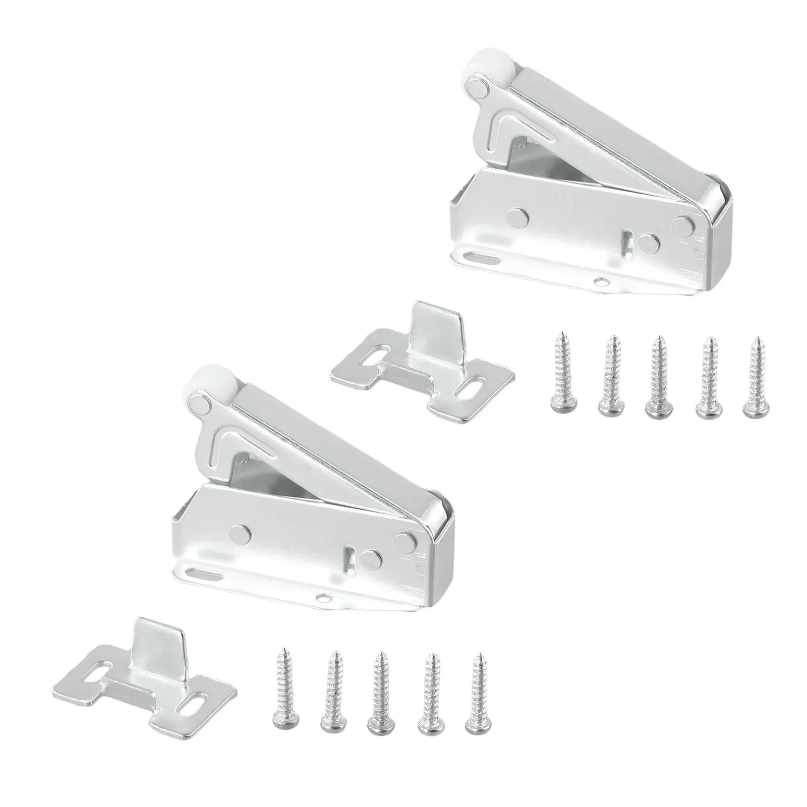 Loft Touch Catch Latch Cupboard Door Hatch Attic Push To Open AutoLatch Furniture Cupboard Cabinet Door Adjustable Close 2pc