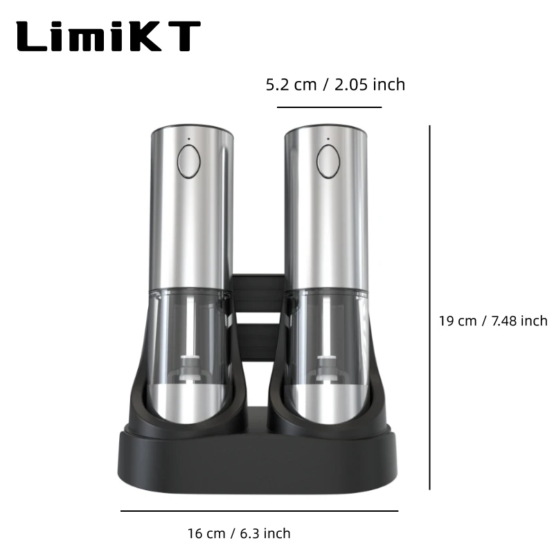 Electric Pepper Grinder Sea Salt Grinder Cereal Seasoning Stainless Steel TypeC Charging Model Base electric grinder salt and pepper grinder nut spice grinder pepper grinder herb spice grinder