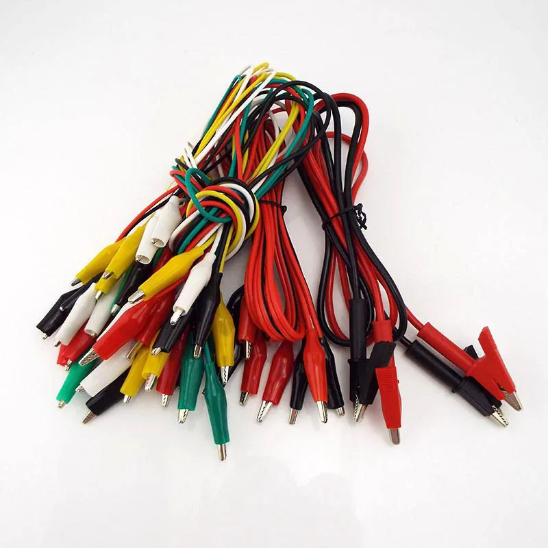 Dual Crocodile Clips Alligator cable 4mm Banana plug extend cord Connector Test lead Probe Cable for DIY Electric Testing C1