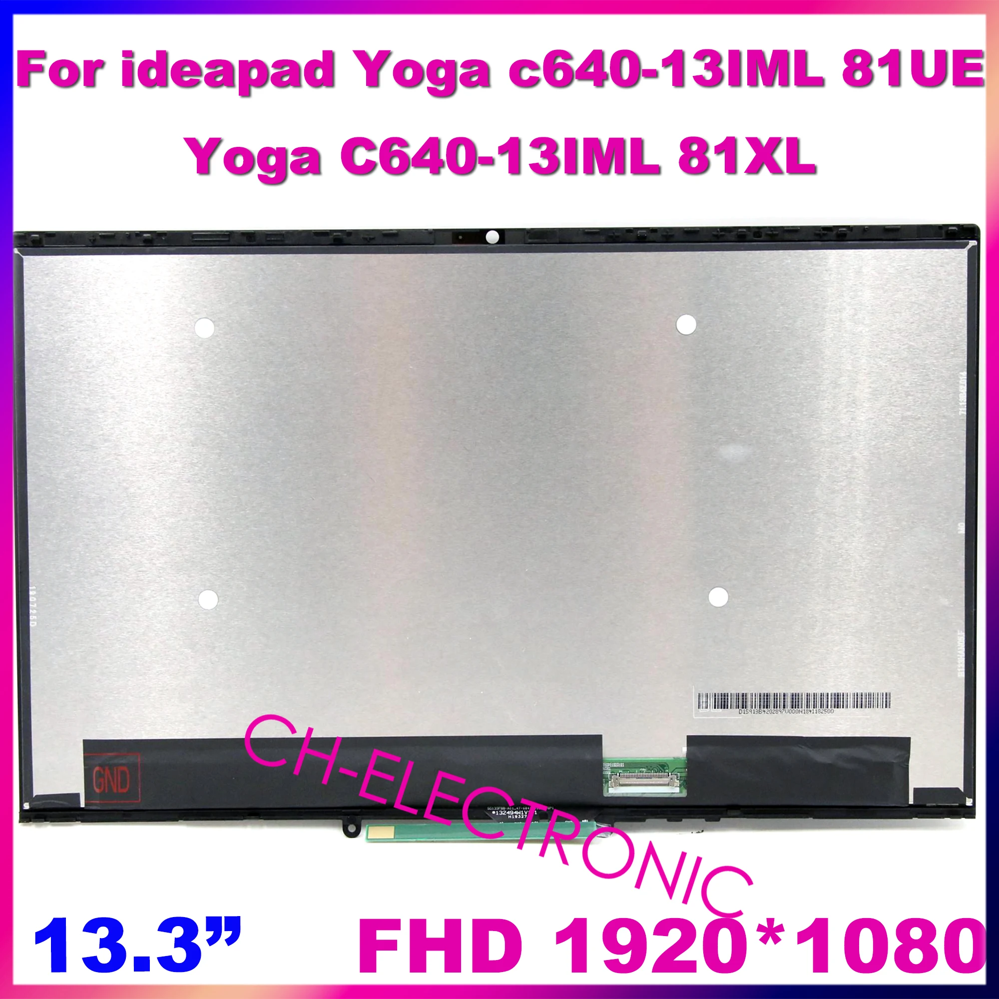 

ЖК-экран для Lenovo Yoga C640 13 C640-13IML 81UE 81XL FHD, сенсорный экран с цифровым преобразователем для ноутбука 5D10S39625 5D10S39624
