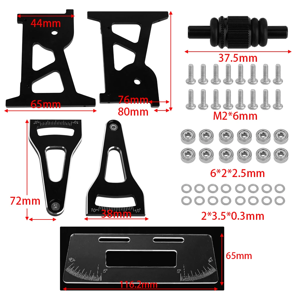 Châssis Alliage Aluminium pour Voiture RC 1/24 LOSI Micro-B 1/28