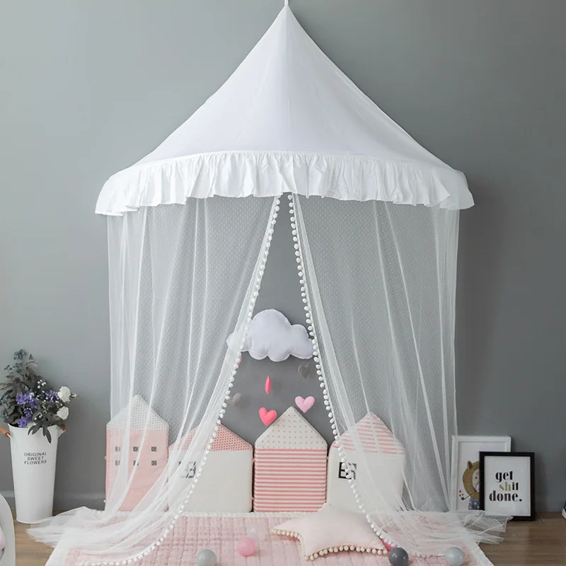 Kids Teepee Tents Children Play House Castle Cotton Foldable Tent Canopy Bed Curtain Baby Crib Netting Girls Boy Room Decoration kids dream tent