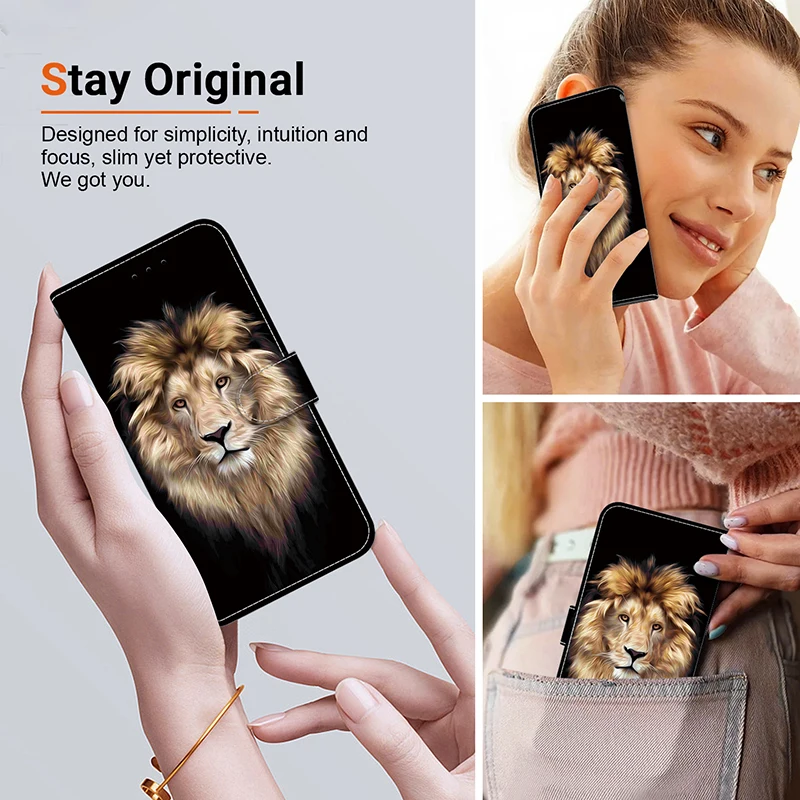 Stand Flip Wallet Leather Protective Case Cover