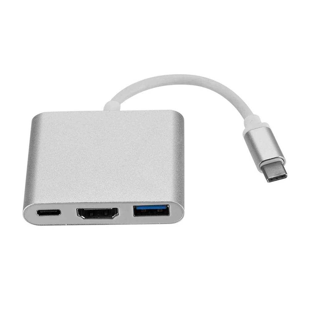 데스크탑 노트북용 멀티 포트 케이블 컨버터, USB HDMI 호환 C 타입 암
