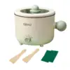 Mini Hot Pot Nonstick Electric Cooker 2 Gear Stainless Steel Multifunctional Ramen Cooker for Steak Cooking Ramen Dumpling Soup 6