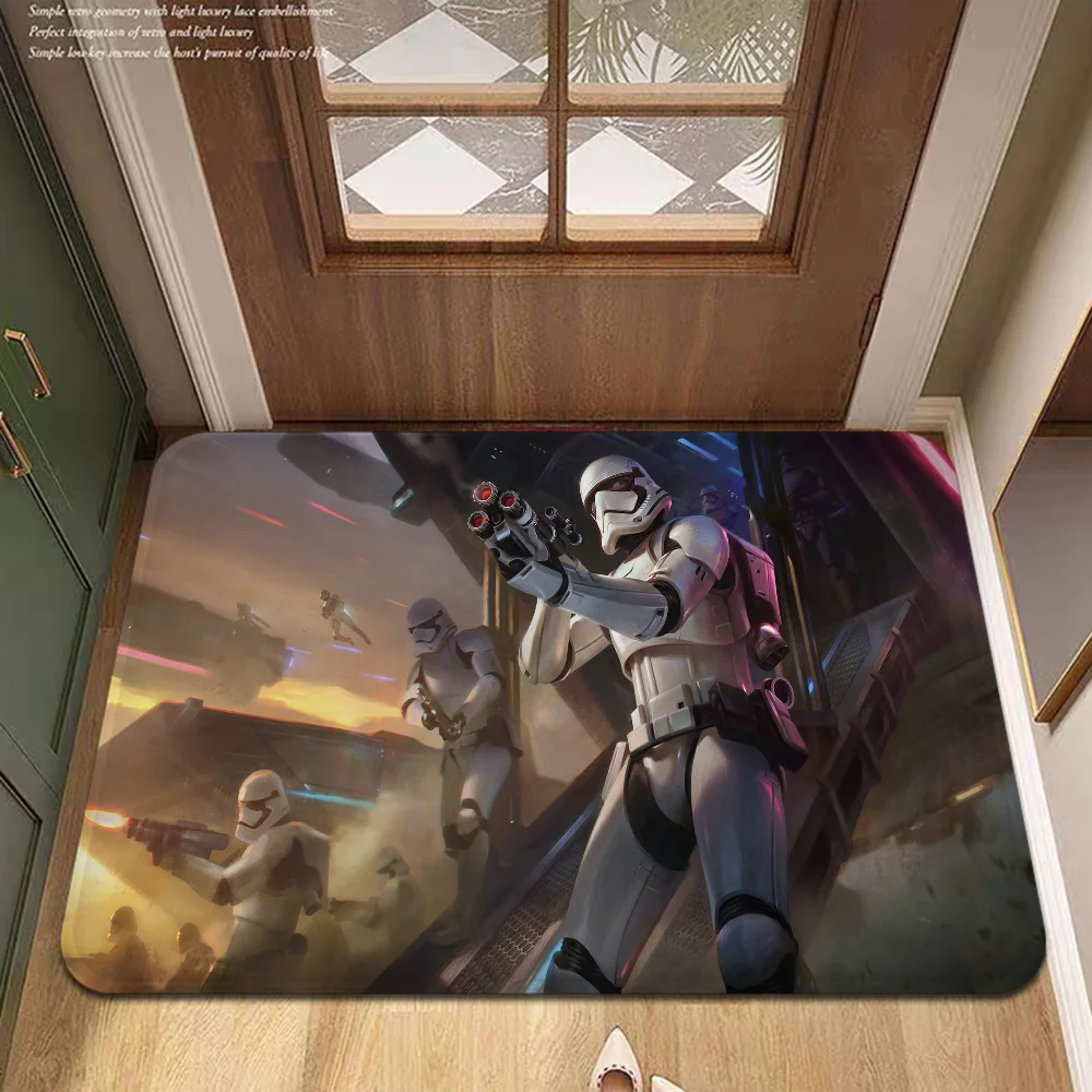 S-Stars Stormtrooper Floor Mat Non-Slip Laundry Room Mat Laundry Decor Balcony Child Living Room Bedside Mats