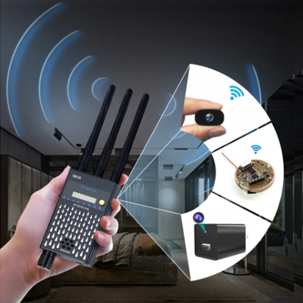 Protable G618 GPS wireless signal detector anti listening and anti peeping hidden WiFi camera detector