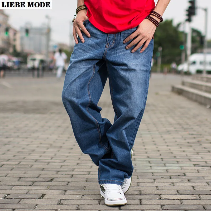 Men's Wide Leg Oversize Jeans Plus Size High Mom Jens Pants for Men Straight Baggy Denim Pants Loose Skateboard Trousers - AliExpress