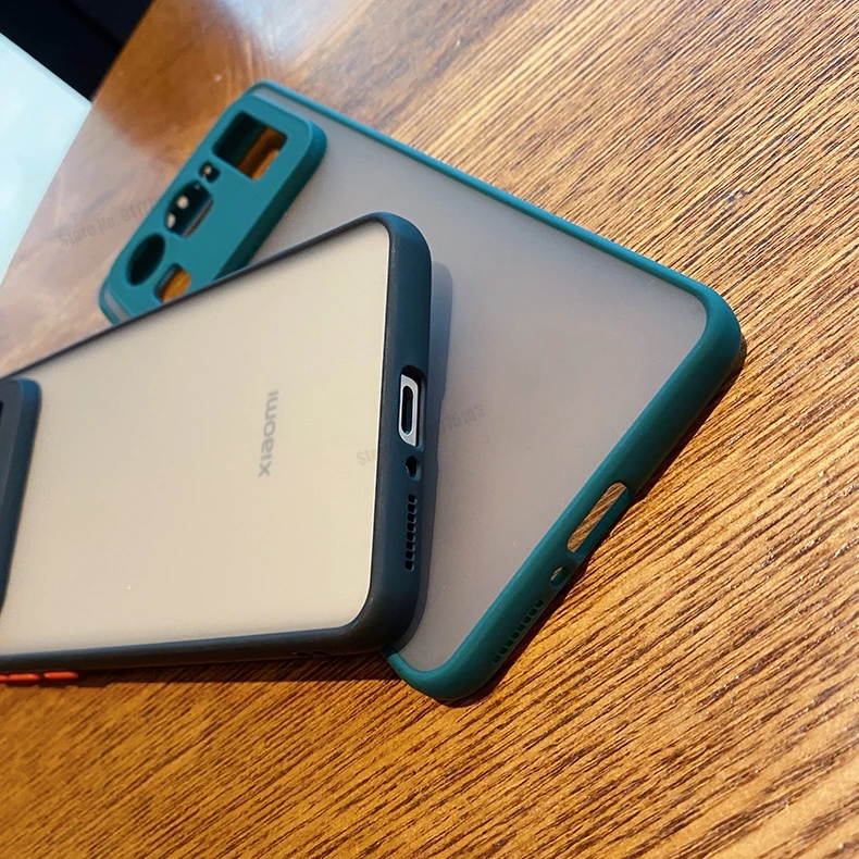 Shockproof Matte Back Cover with Camera Lens Protection - Silicone Phone Case