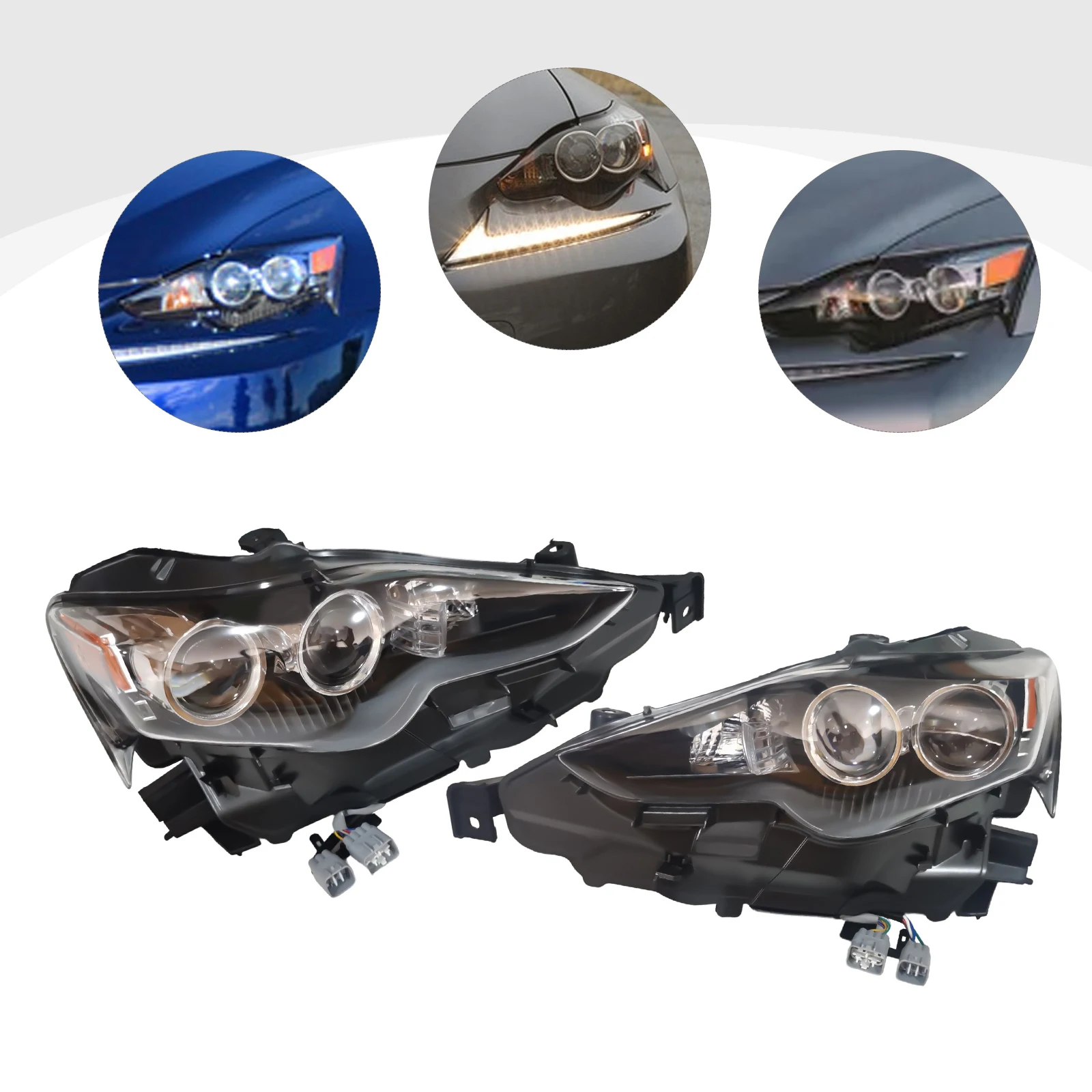 

12V Left /Right Side Headlight LED Headlamp For Lexus IS250 IS350 2014 2015 2016 Driver's/ Passenger's Side Clear Len