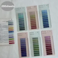 200 Sheets Transparent Sticky Notes Self-Adhesive Reading Annotation for Books Notepad Bookmarks Memo Pad Index Tabs 1