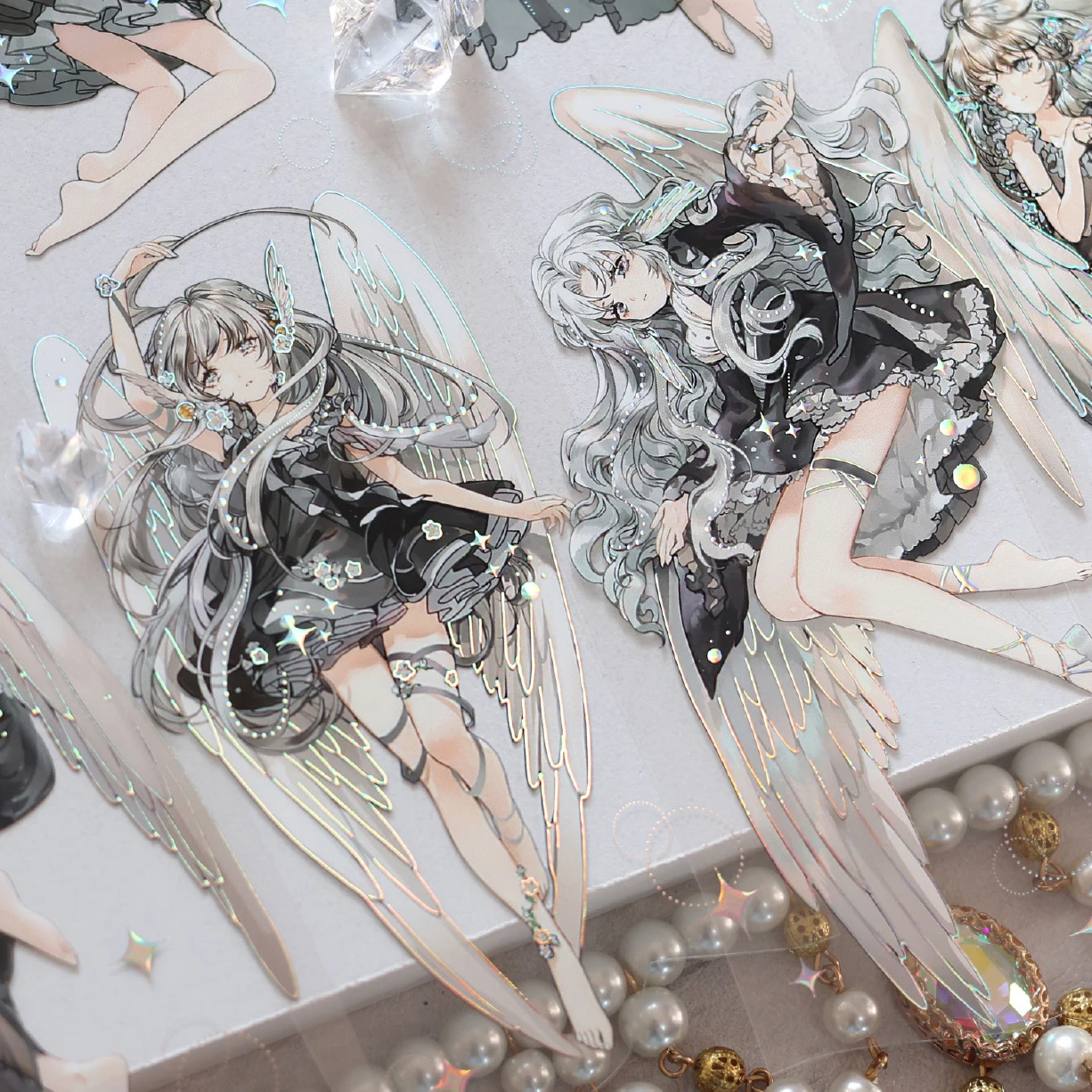 

1 Loop black angel shiny PET Tape