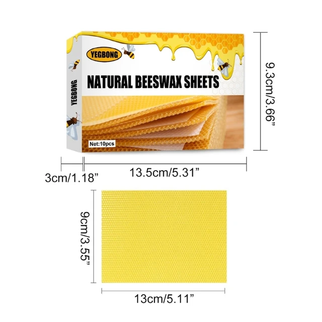 10 db Beeehoney Sheets Viasz Alapítvány Méhészeti Felszerelés Méhész Fésű Keret Méhviasz Lepedők Gyertya Készítéséhez 13X9Cm - Image 6