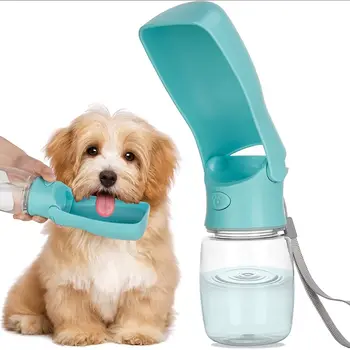야외 산책용 접이식 강아지 물 디스펜서, 휴대용 애완 동물 물병, 누출 방지, BPA 프리