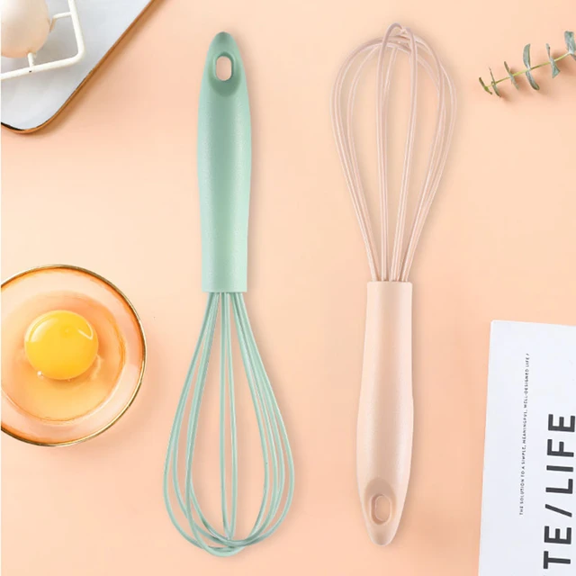 Kitchen Silicone Whisk Non-Slip Easy To Clean Egg Beater Manual Mixer Milk  Frother Kitchen Utensil Bake Tool Egg Tools 17x4cm - AliExpress