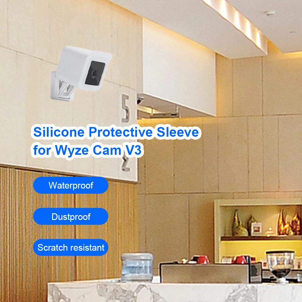 Wyze Cam V3 카메라 보호 커버용 2pcs 감시 카메라 방수 실리콘 케이스 교체