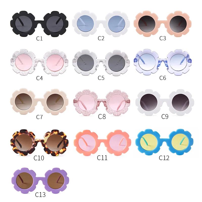 SORVINO Sun Flower Kids Sunglasses Children Colors Sunflower Sun Glasses UV400 Boys Girls Outdoor Cute Protection Kids Eyewear