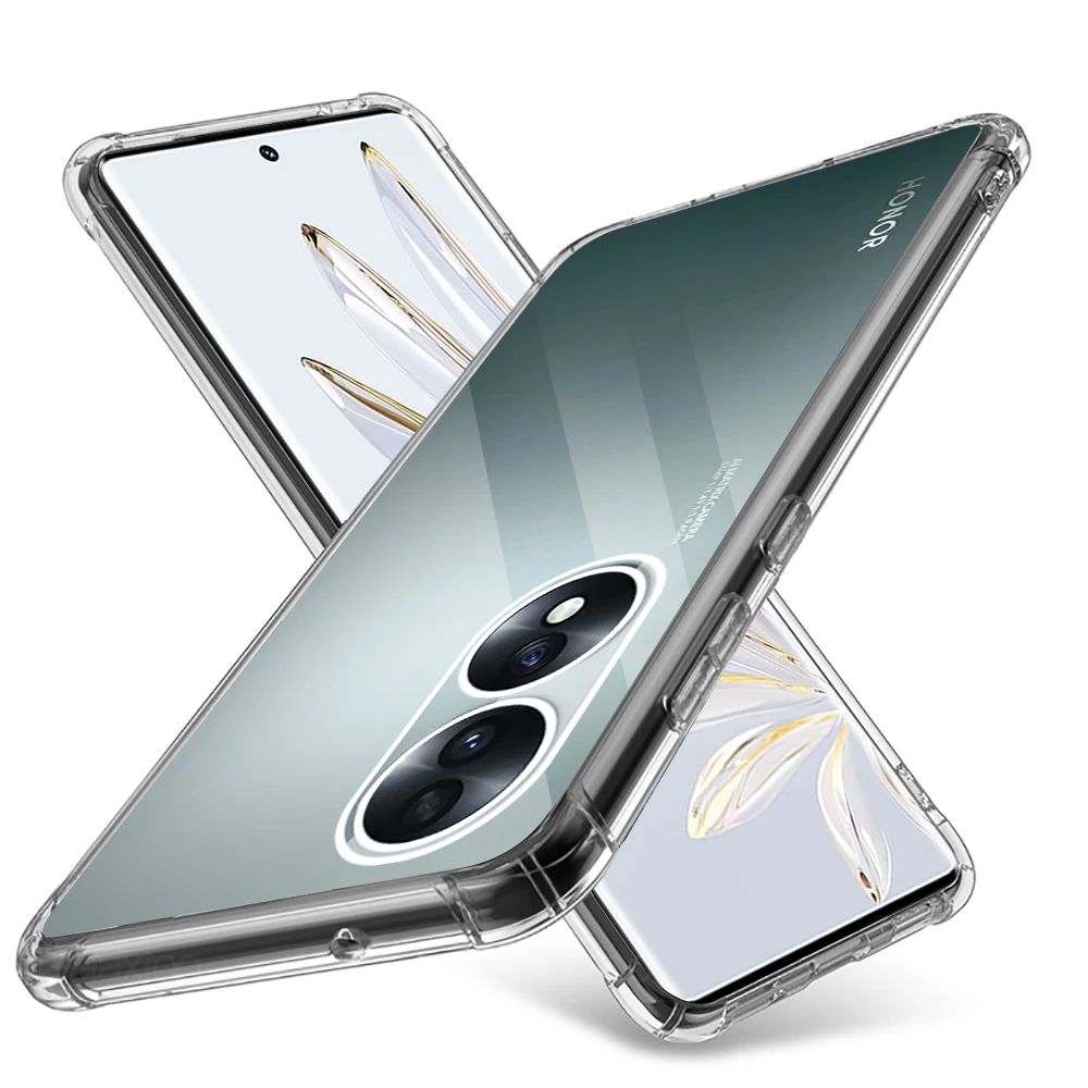 Fundas Honer 70 Custodia Trasparente Air-Bags Soft Silicone Antiurto Coque Per Honor 70 5G Cover Posteriore Protettiva Antiurto Per Telefono